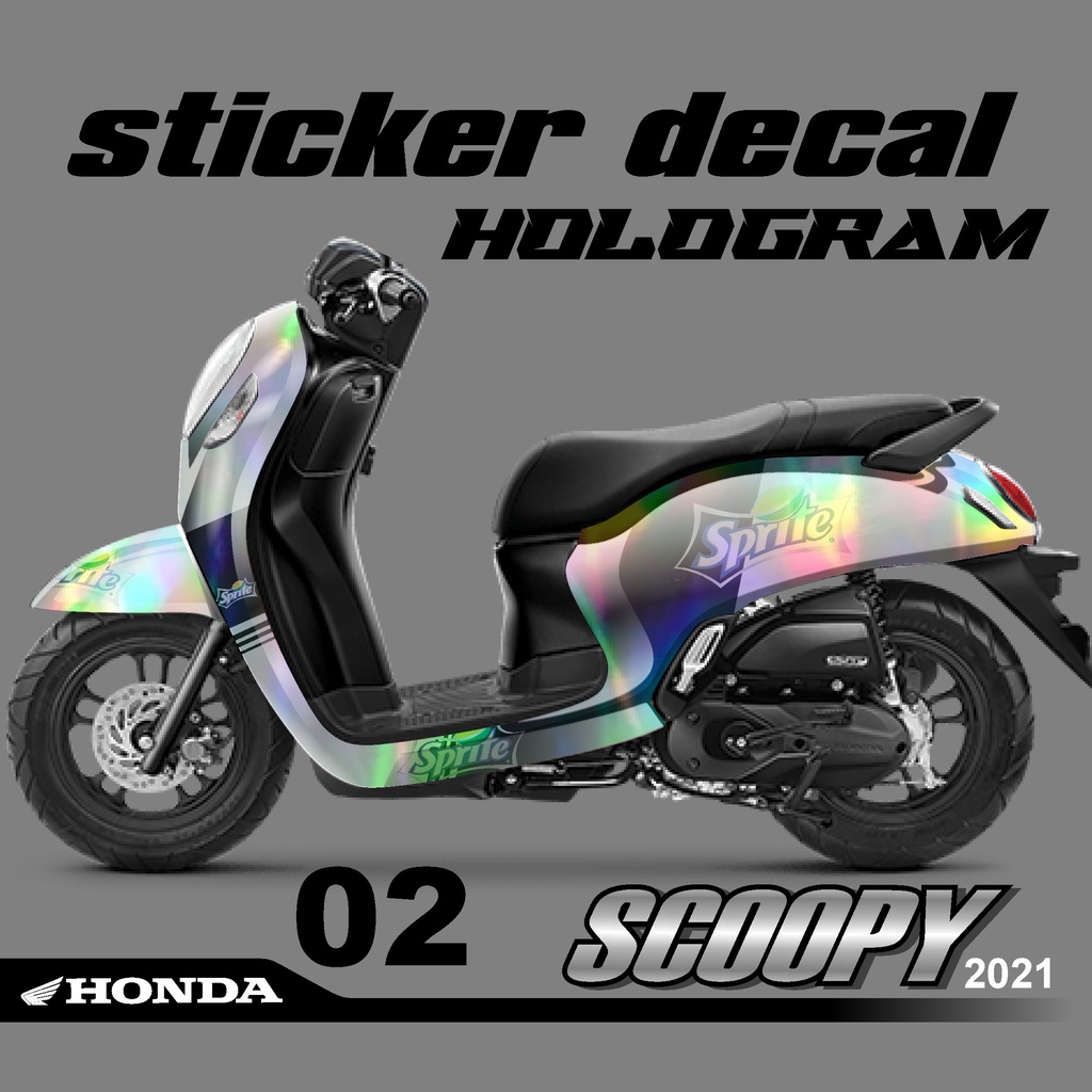 DECAL STIKER MOTOR SCOOPY BAHAN HOLOGRAM FULL BODY k.02