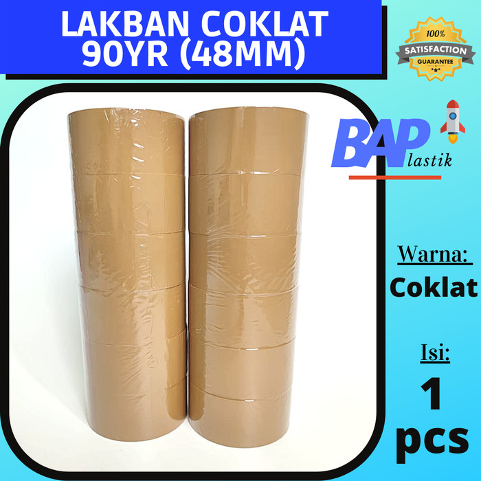 

Lakban Coklat 90yard 48mm / BAGUS / Merk Borneo