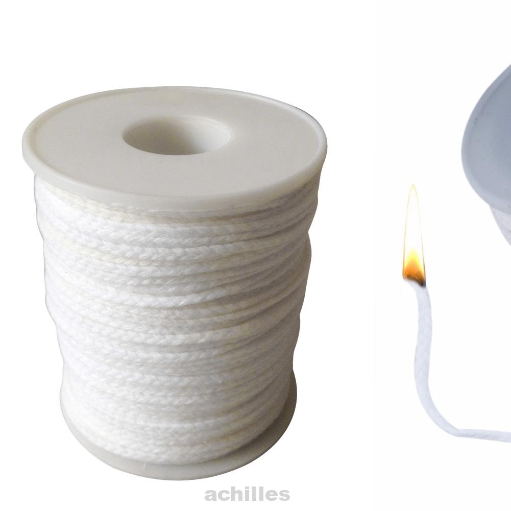 61m x 2.5mm Spool of Cotton Square Braid Candle Wicks Core For Candle Making