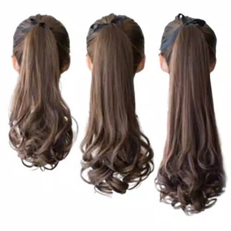 CAHAYA Hair clip pony tail ponitail kuncir ekor kuda korea curly tali 38cm / 48cm / 58cm Rambut 1