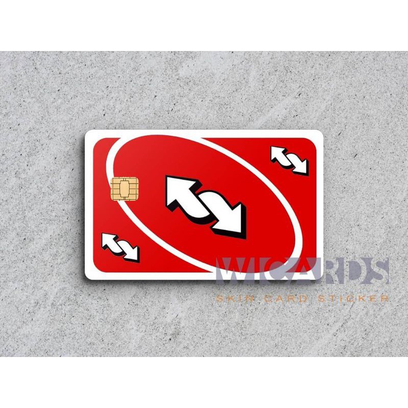 Skin Card Sticker ATM - Kartu Uno Merah