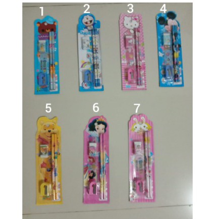 Paket Alat Tulis Karakter Pensil Set 5 IN 1 Set Alat Tulis Anak Karakter h102 Al B8