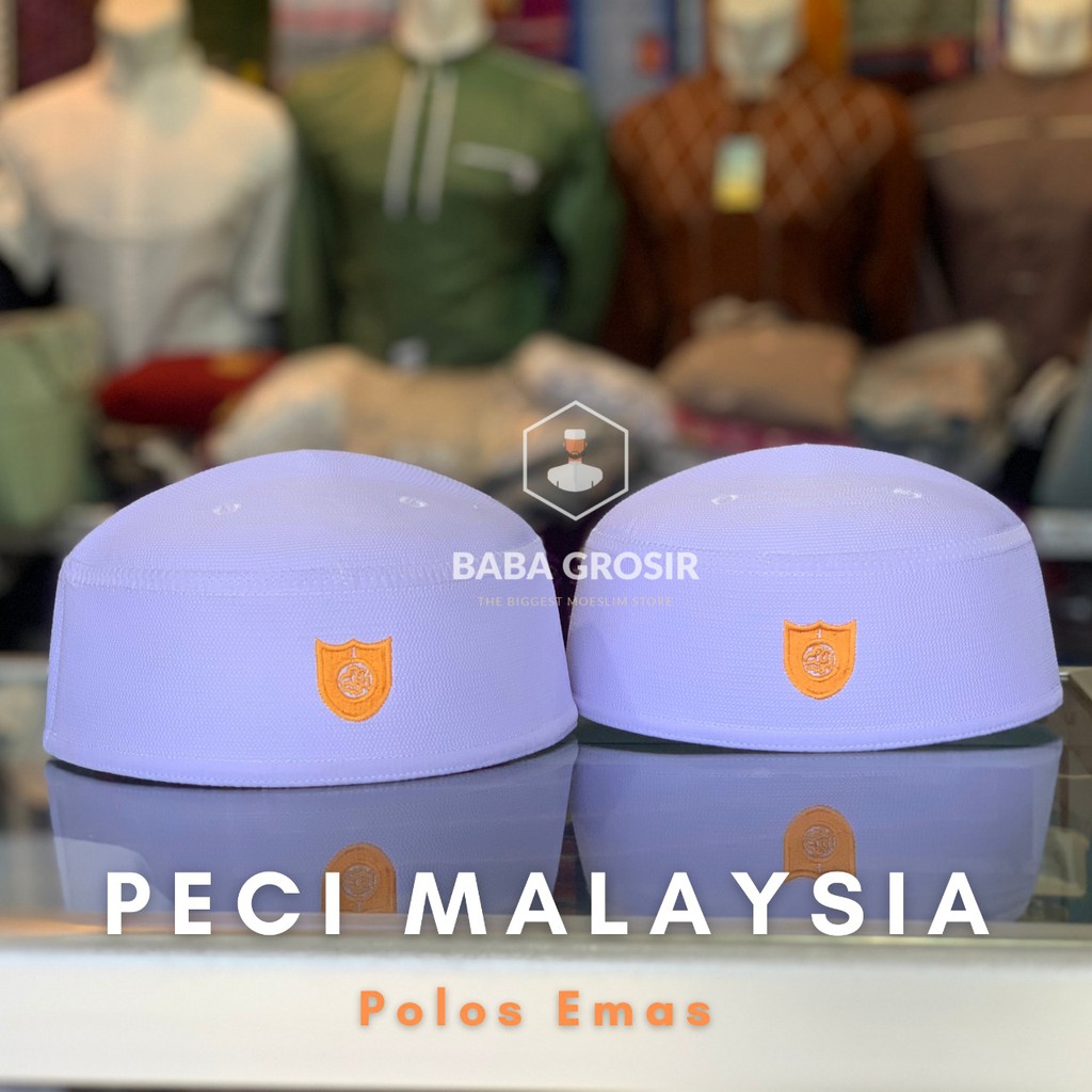 Peci Malaysia Polos Emas | Peci Malaysia Emas