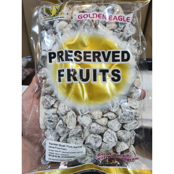 

QH white prune slice manisan buah plum kering preserved fruits