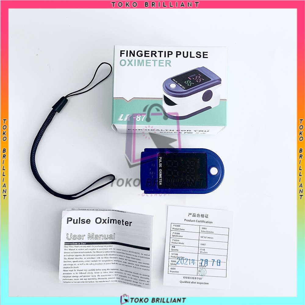 [COD] Fingertp Pulse Oximeter Oxymeter Spo2 alat ukur kadar oksigen darah dan detak