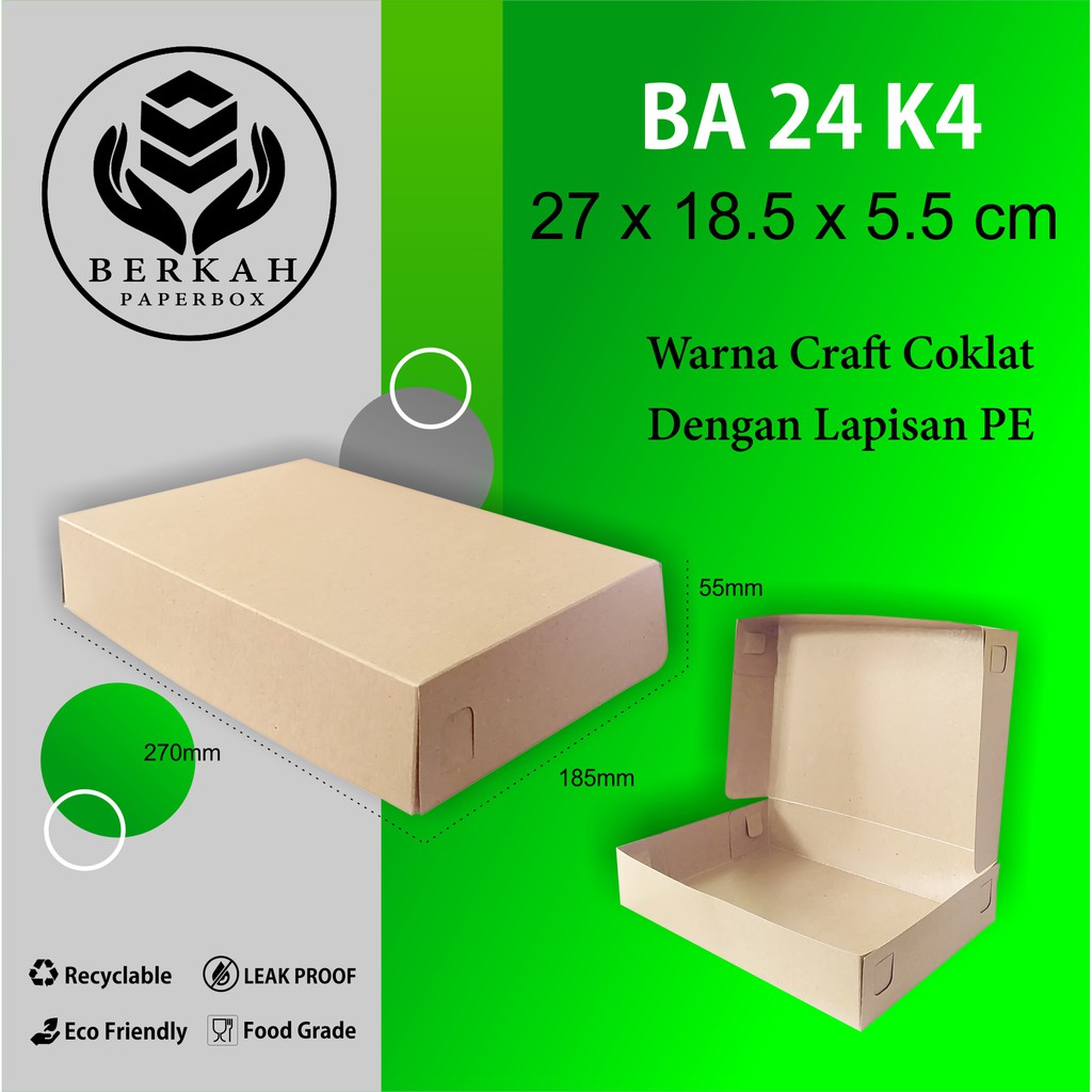 Dus Donat Box Donat Isi 6 Dus Donat (B24K4-27X18.5X5.5 Cm)