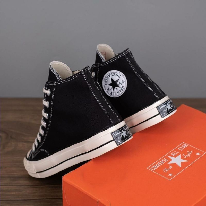 Sepatu Converse 70s Hi Black Egret / Converse 70s Hight Hitam / Converse 70s Hight Black Terlaris Premium Bnib /Converse Premium Murah Import Vietnam