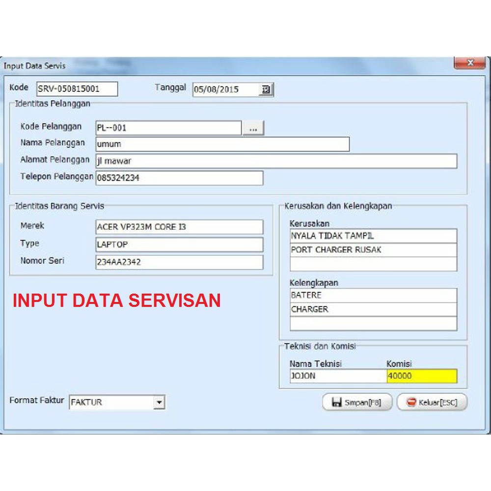 Software kasir toko komputer dan servis