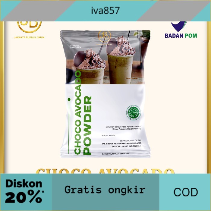 

PROMO Choco Avocado Powder - Bubuk Coklat Alpukat - Jakarta Bubble Drink GRATIS ONGKIR