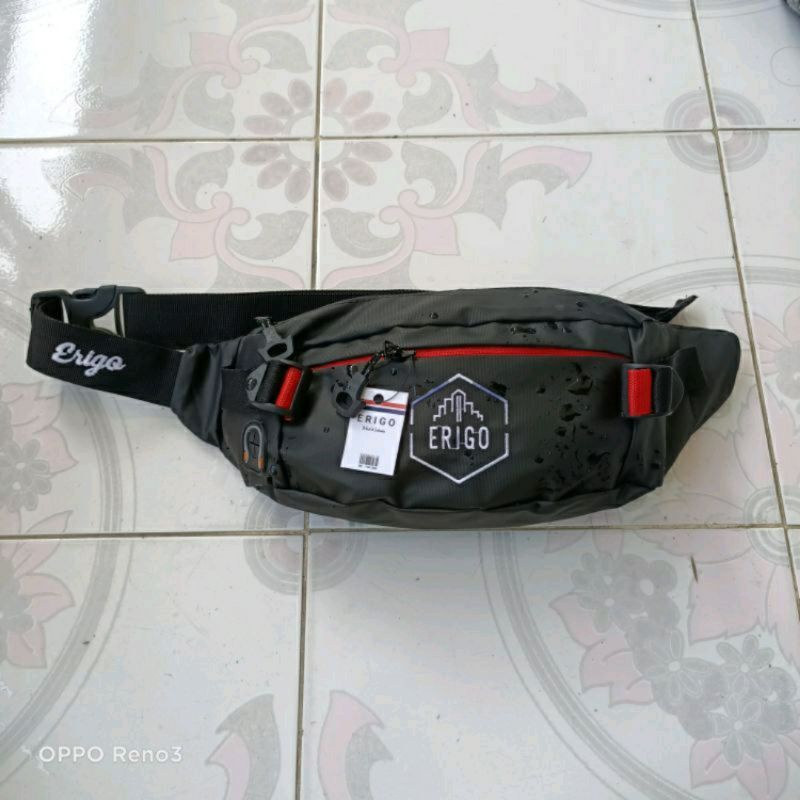 Tas Selempang Pria ERIGO Waterproof Waist Bag Hezel Pria Anti Air Anti Sobek Premium Murah