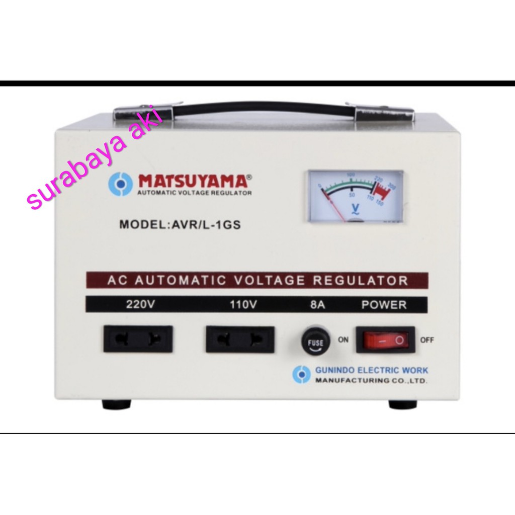 Stabilizer Listrik Stavolt Voltage Regulator MATSUYAMA 1000VA 1kva stavolt 1000va 1KVA SINGLE PHASE