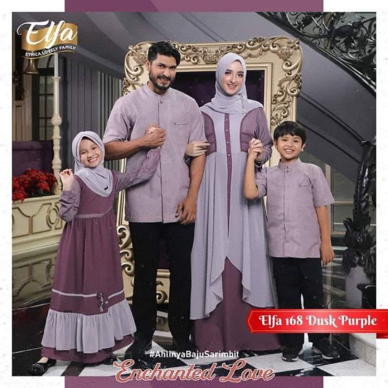 Gamis Sarimbit ETHICA ELFA 168 Duck Purple ( Kagumi 188 , Kahfi 150 ) II Ethica Seply Original