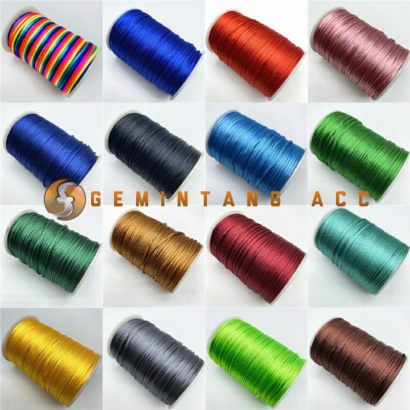 (10 Meter)Tali Satin Simpul Cina 1mm Bahan Craft dan Membuat Gelang