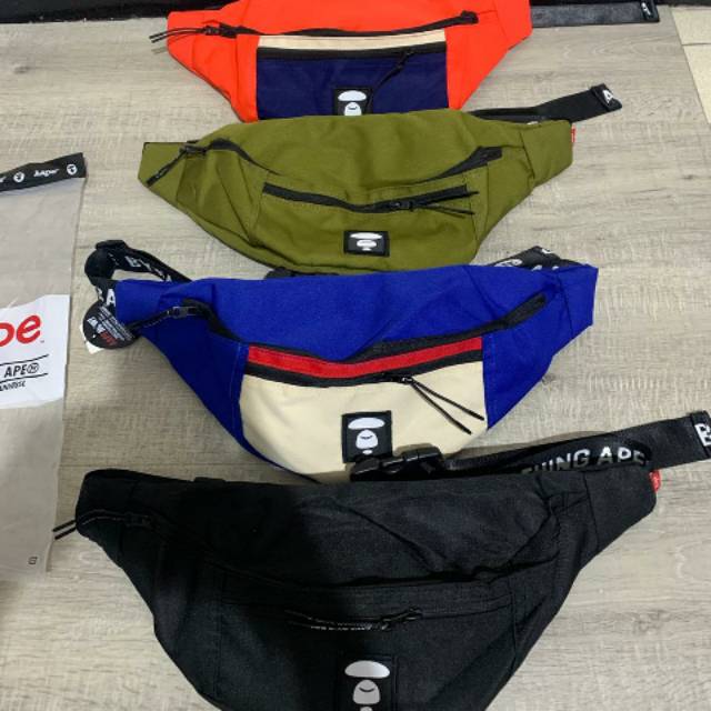 Tas pinggang waistbag Waist bag Aape bape tas pinggang cowok tas pinggang cewek