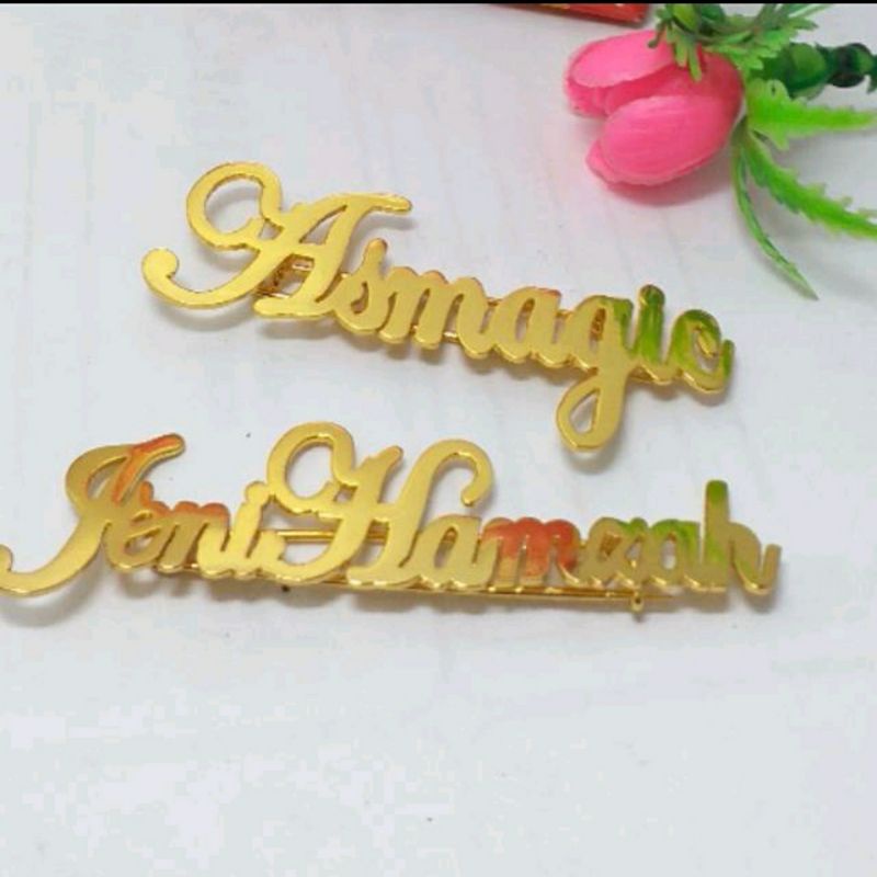 Bros nama lapis emas Bros nama custom Bros nama