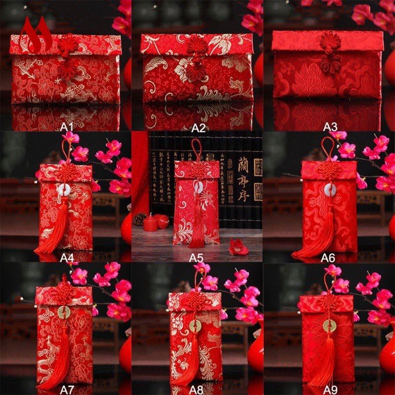 

Angpao Kain Cina Kuno batu Giok Angpao Sangjit Hongpao Kain Dekorasi Sangjit
