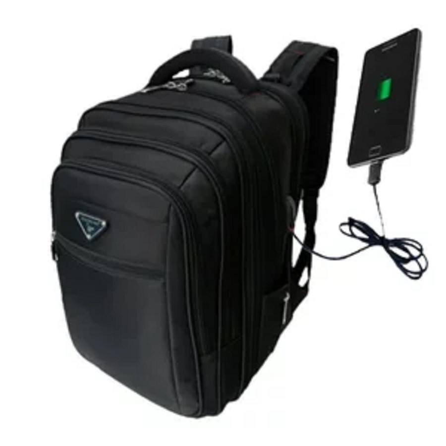 TAS RANSEL LAPTOP ORIGINAL POLO MILANO - Hitam