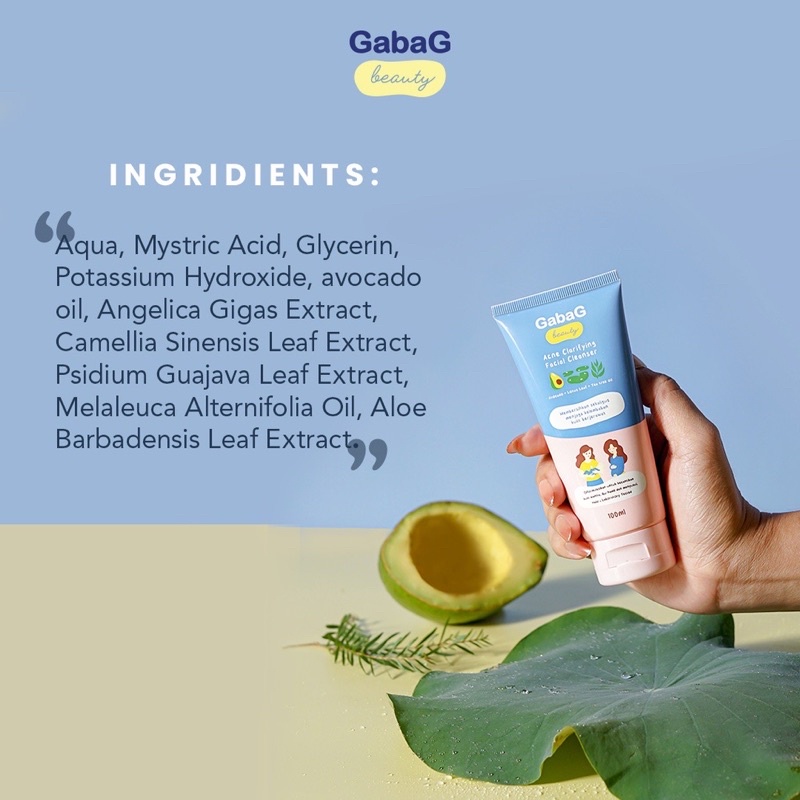 Gabag Beauty Acne Clarifying Facial Cleanser Sabun Cuci Muka Wajah Kulit Berjerawat Aman Ibu Hamil dan Menyusui