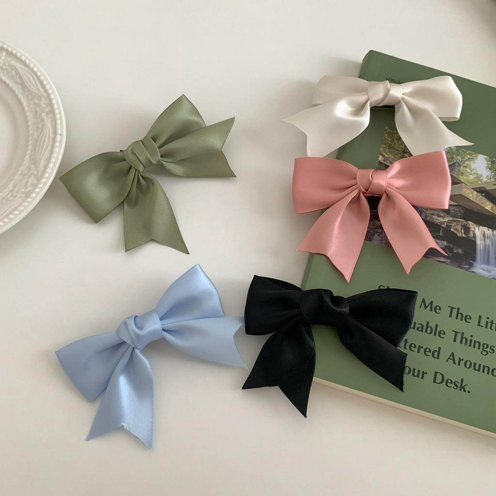 PREMIUM CLASSIC SATIN BOWKNOT HAIRPIN SWEET ALL-MATCH GIRL BANGS CLIP GIRLY FAIRY HAIR AKSESORIS RAMBUT PITA PANJANG KLASIK KPOP KOREA KOREAN HIGH QUALITY JENNIE BLACKPINK STYLE JEPIT JEPITAN RAMBUT PITA RIBBON BOW KNOT ANAK GIRL DEWASA WANITA