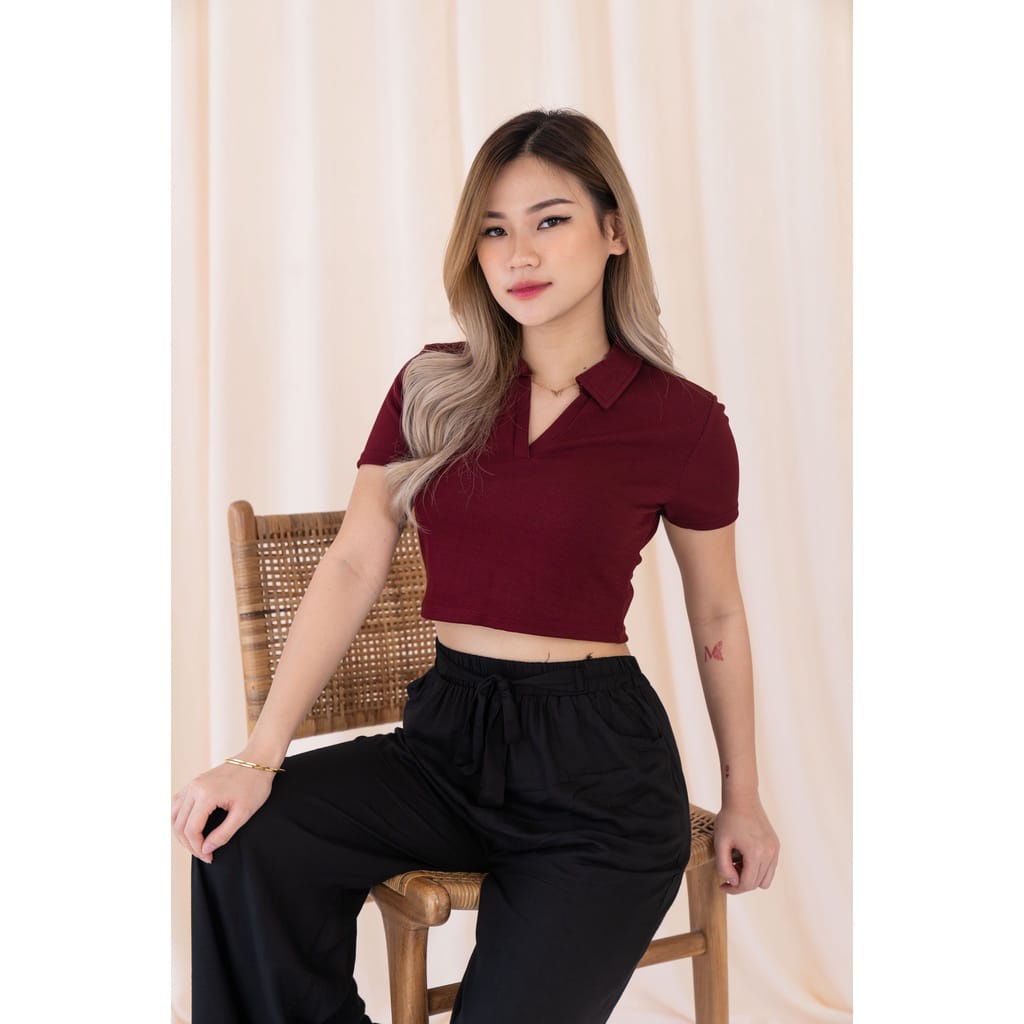 Belleza Outlet baju rajut Cardigan rajut atasan wanita Mita Crop Knit