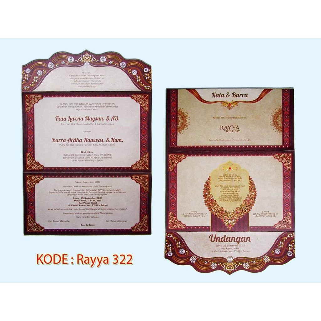 Jual Kertas Blangko Undangan Rayya Elegan Shopee Indonesia