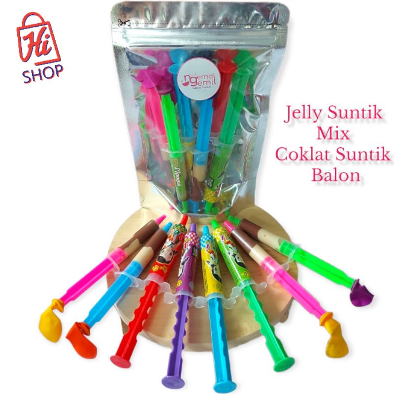 

Jelly Suntik Mix Susu Coklat Suntik FREE Balon Jajanan Suntikan Balon Kualitas Premium