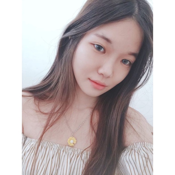 Kalung Korea Rantai Liontin Bunga Daisy Clay Sunflower Flower Korean Necklace