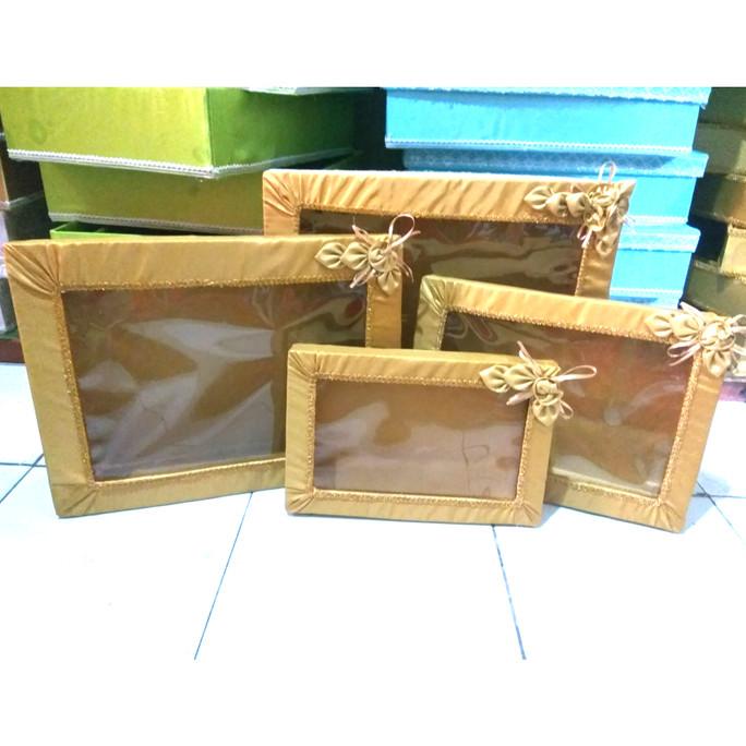 

[COD] Kotak hantaran/kotak seserahan model renda 1 set isi 4 kotak gold [COD]