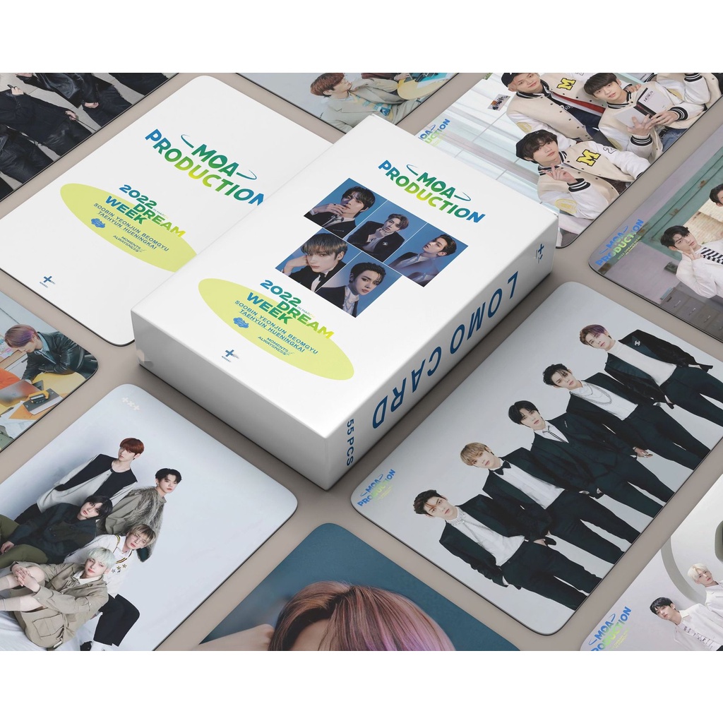 55pcs / Kotak Kartu Foto LOMO TXT 2022 MOA Produksi Album Postcard