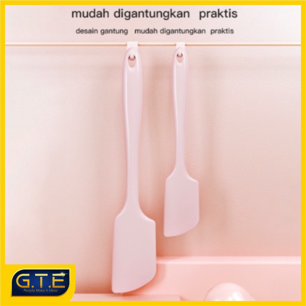 GTE | Set Alat Masak Silikon (Isi 5 pcs) / Spatula / Sutil Silikon Food Grade Tahan Panas | Baking Props Set 5in1