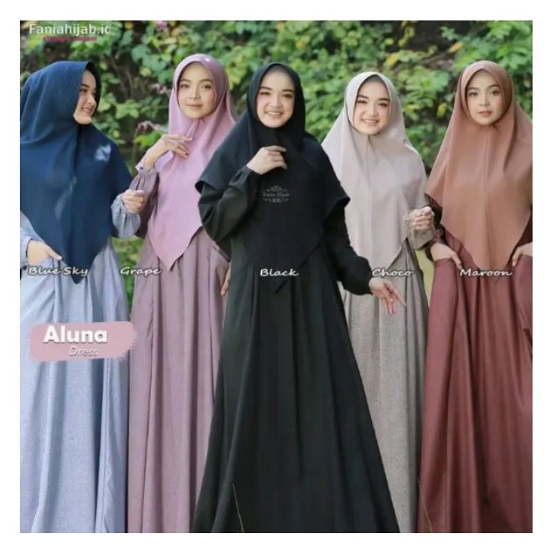 READY ALUNA DRESS BY Nayma HIJAB(TANYAKAN STOK DL)