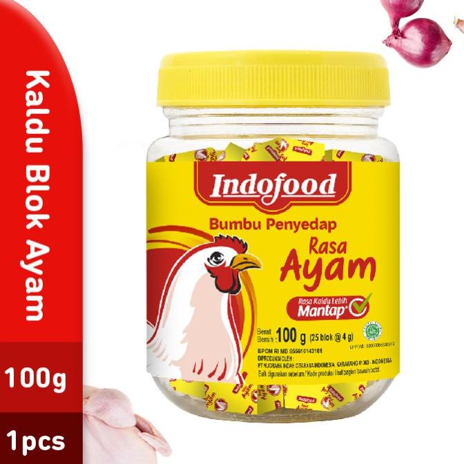 

Kaldu Blok Indofood Rasa Ayam 100gr X 1 Pc