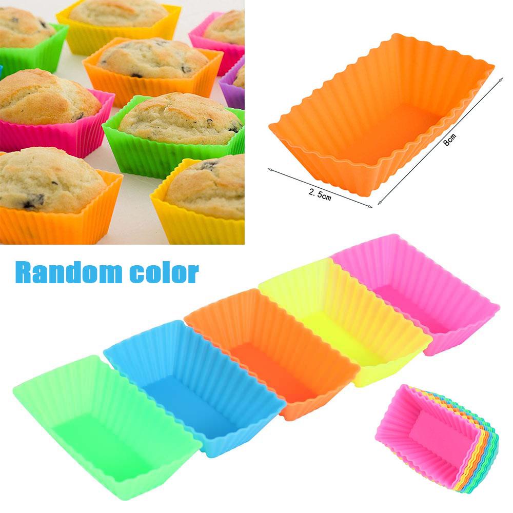 QUINTON Baking Cups Warna Random Food-grade Cake Liner Silikon Cokelat Bakeware