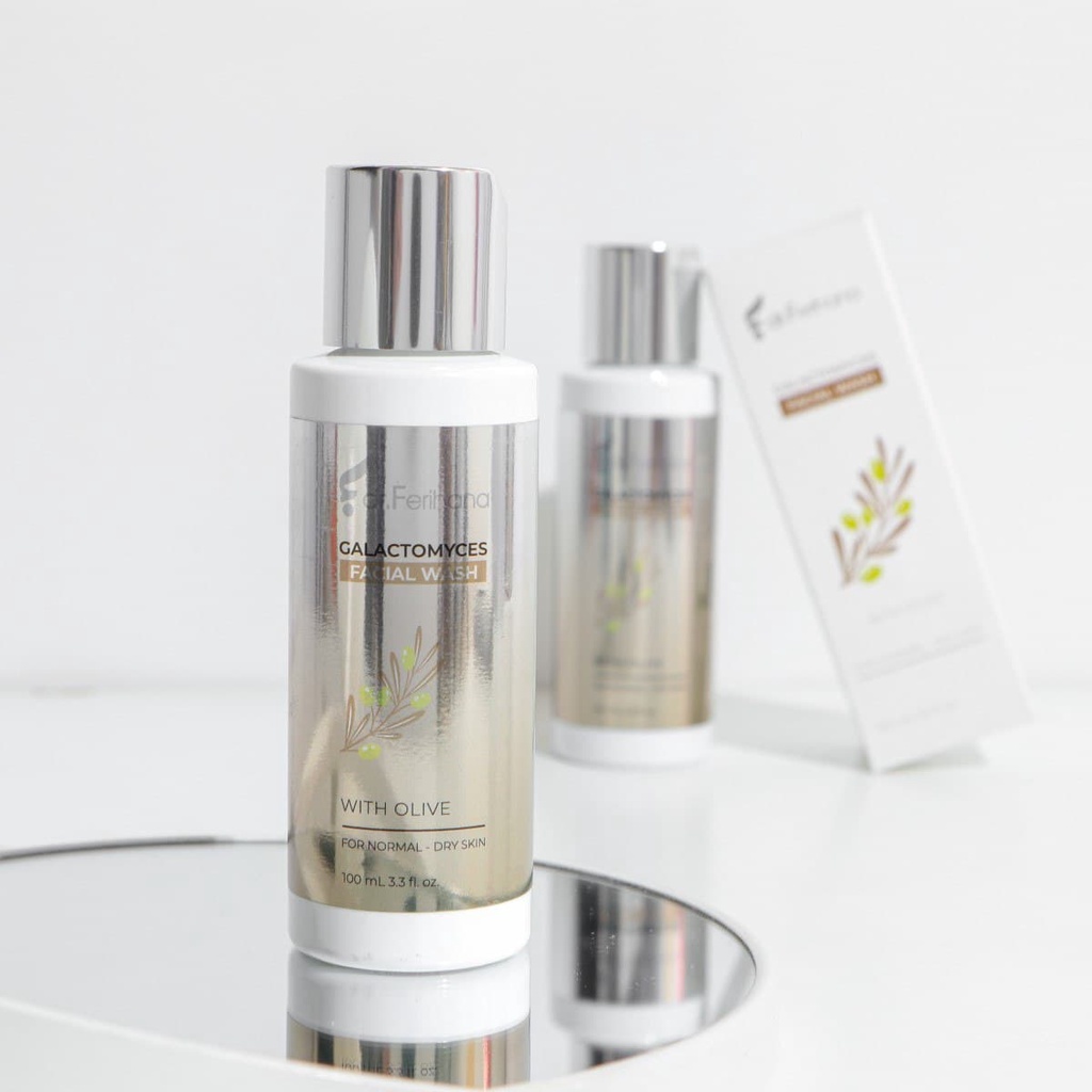 Paket Basic Galactomyces Brightening &amp; Flex for Normal To Dry Skin dr. Ferihana Cosmetics &amp; Skincare Rangkaian Perawatan Wajah untuk Kulit Normal Kering Kombinasi untuk Mencerahkan Memudarkan Flek Anti Aging dan Keriput BPOM LPPOM HALAL MUI