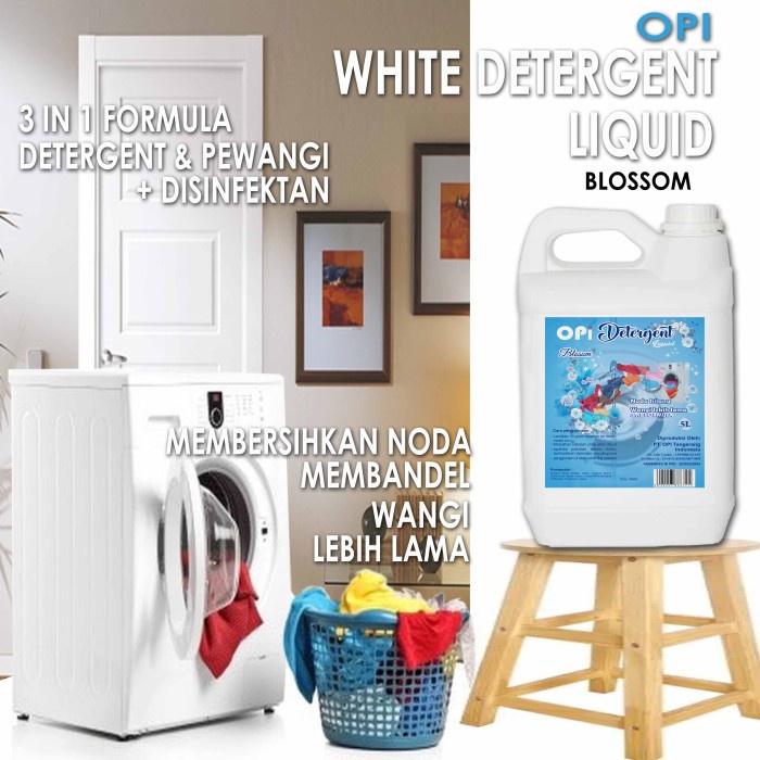 Detergent cair Laundry 5 Liter Hiijaber wangi kekinian Produk OPI baru By Oke Sabun sudah ada izin edar resmi by Oke sabun suplayer