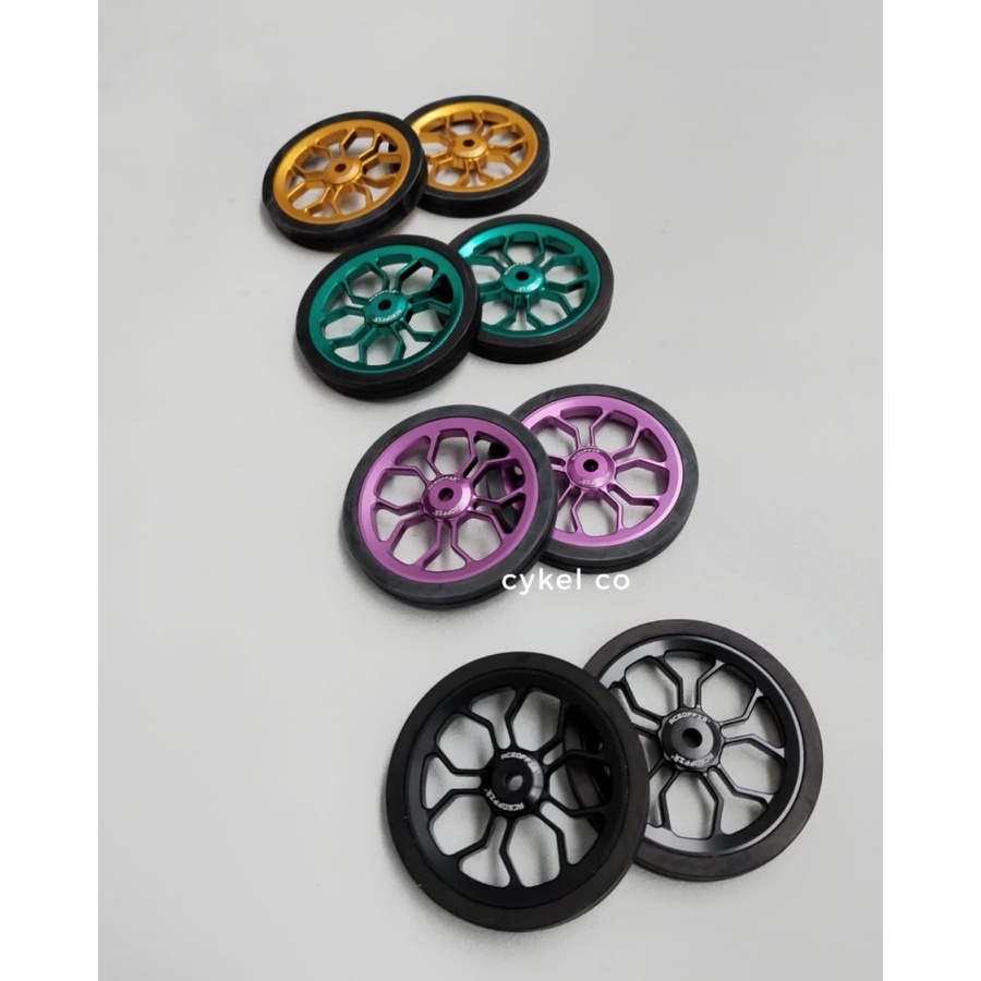 oversized easy wheel brompt folding bike easywheel aceoffix