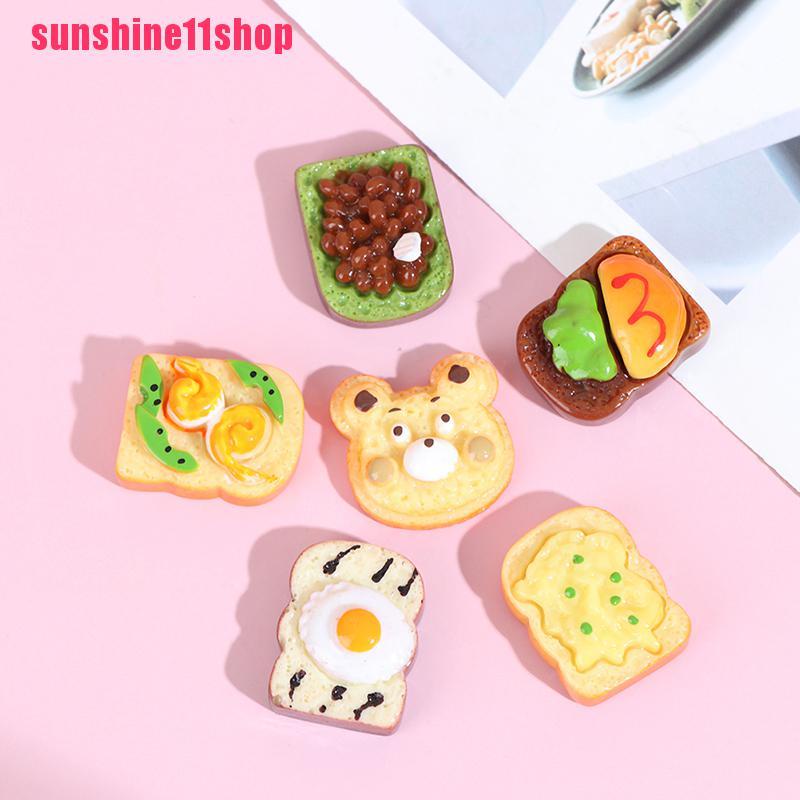 8pcs Miniatur Roti Panggang Skala 1: 12 Untuk Rumah Boneka