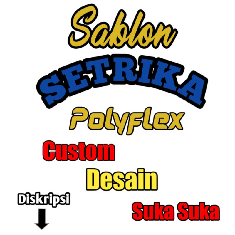 Sablon Polyflex PVC DTF/Sablon custom Logo Foto/Custom tulisan/Sablon setrika