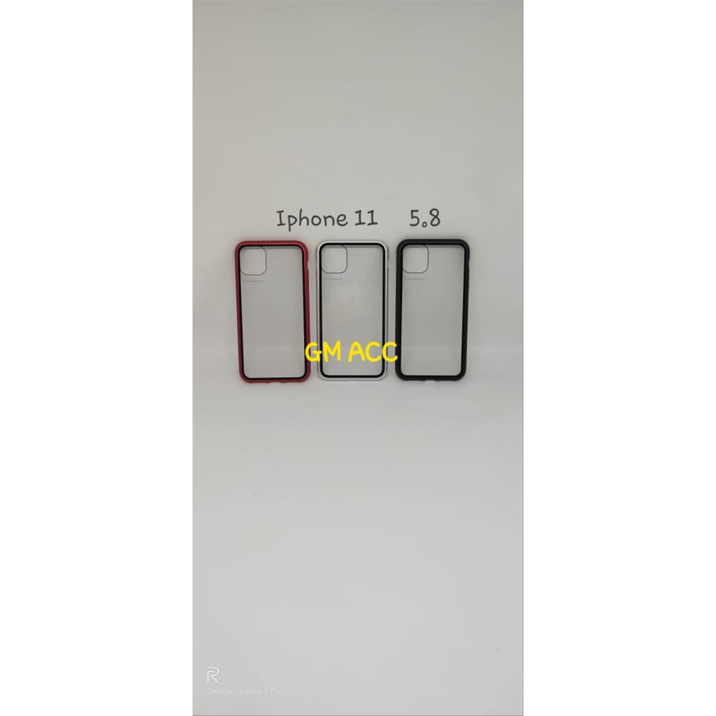 Case Magnetic Premium 2in1 Glass Transparant For Type Iphone 11