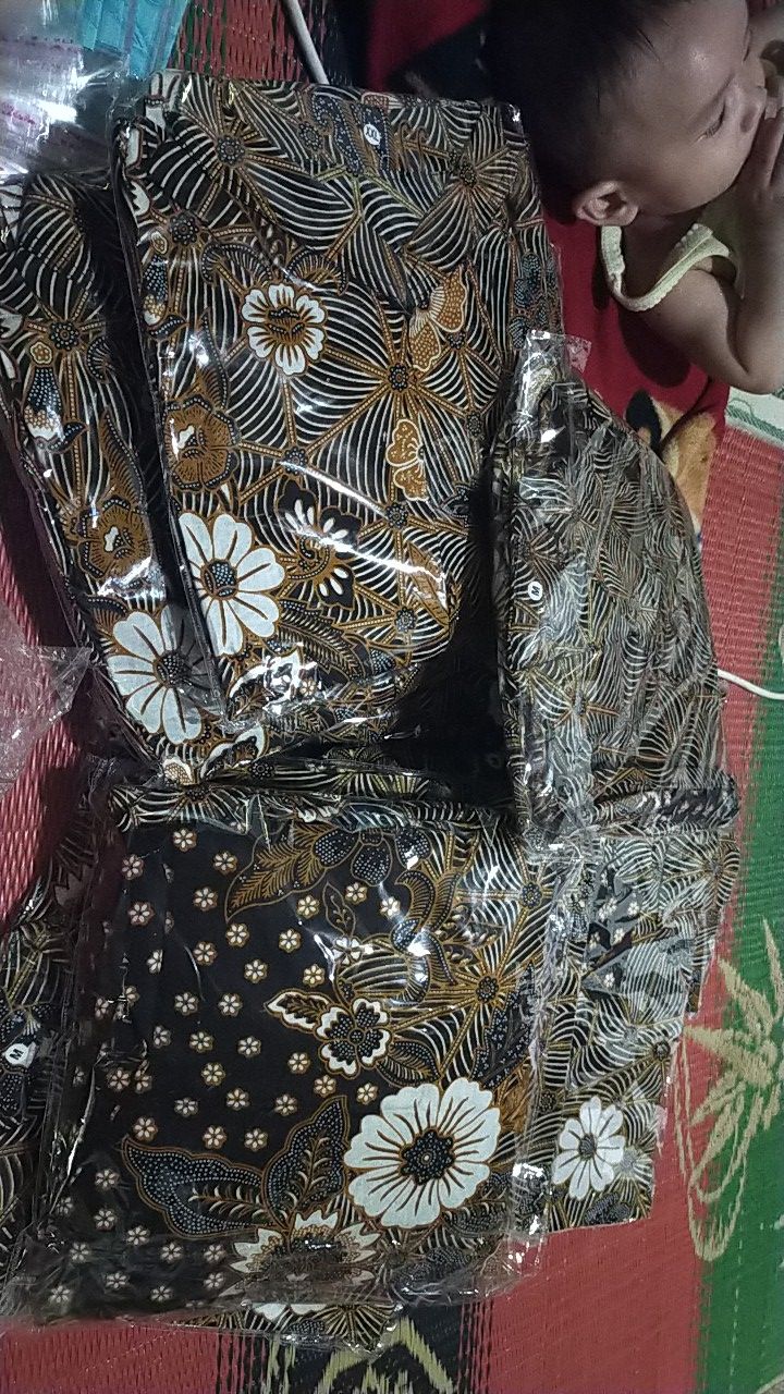 (couple Family) Batik Couple Keluarga Sania Ruffle Ori Ndoro Jowi Dnt