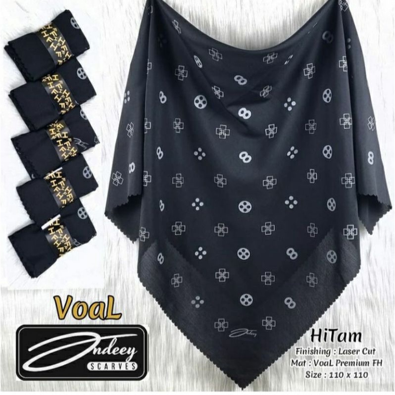 HIJAB SEGI EMPAT DEENAY KW KERUDUNG SEGI4 ANDEY BUTTON MOTIF TERBARU