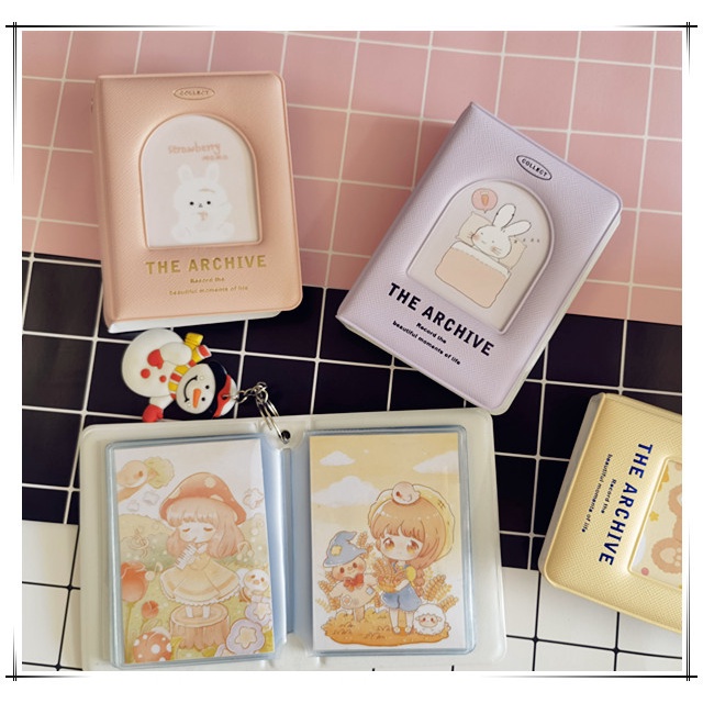 Morandi Color Album Foto Mini 3inch 40saku Lucu Card Holder KPOP Idol Photocard Collect Book