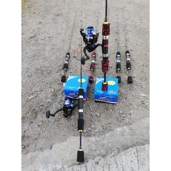 joran pancing udang 1paket reel
