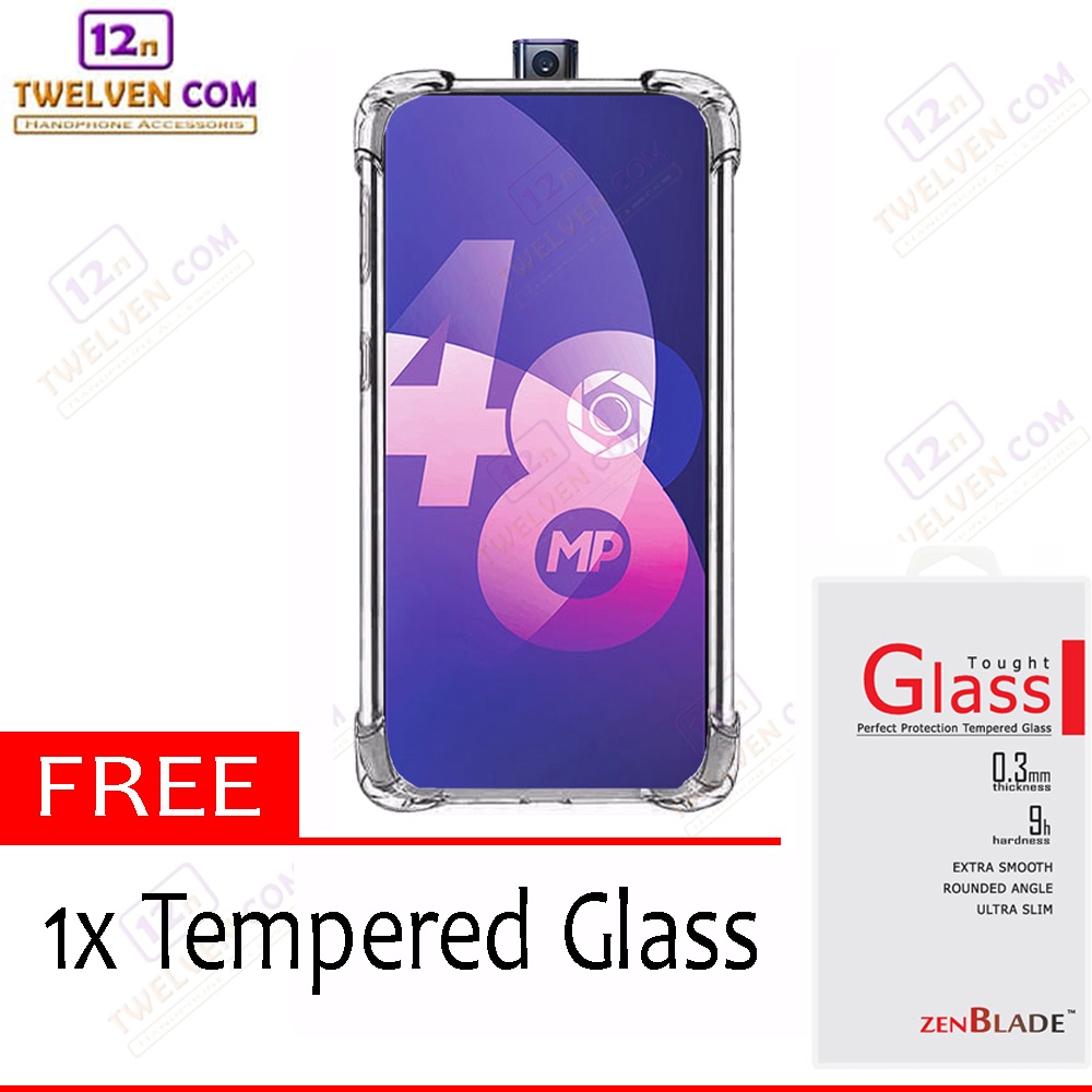 [FLASH SALE] Case Anti Crack Anti Shock Softcase Oppo F11 Pro - Free Tempered Glass