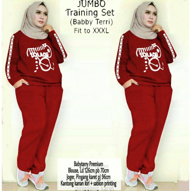 Jumbo Set Zolaqu || Trening Set Jumbo || Setelan Olahraga || Setelan Senam