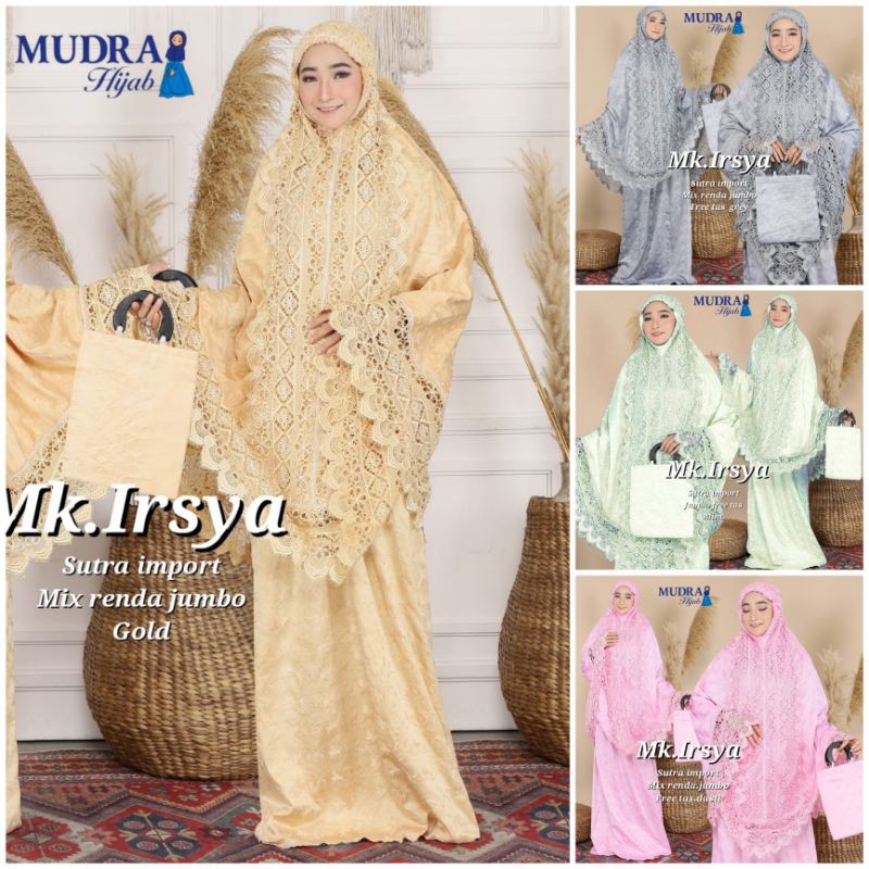 IRSYA MUKENA ORI BY MUDRA / MUKENA DEWASA TERBARU BAHAN SUTRA IMPORT