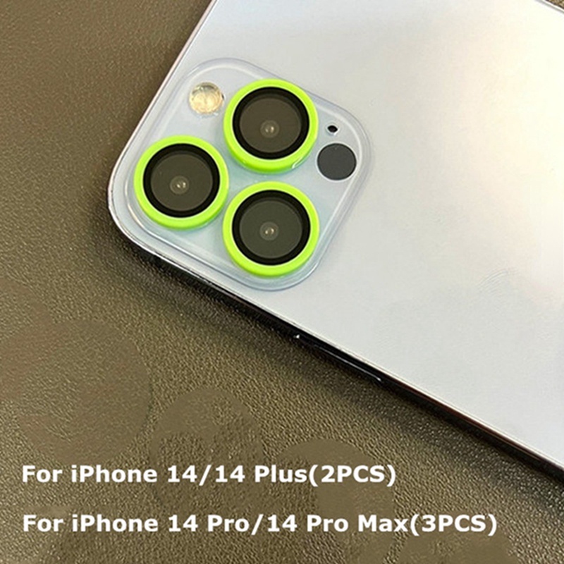 IPHONE Juji Luminous Lens Metal Protector Glass Untuk Iphone14 13 12 Pro max Pelindung Lensa Kamera mini Di Iphone12 13pro 14plus 14pro max Film