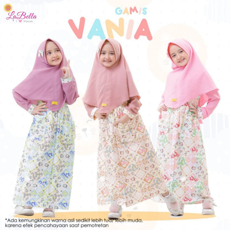 [TERMURAH] SET GAMIS BATIK ANAK VANIA ORI LABELLA DRESS BATIK ANAK GAMIS ANAK PEREMPUAN TERBARU