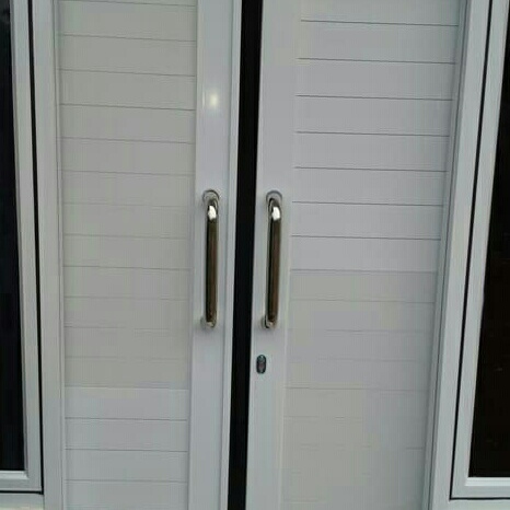 pintu sliding 2 daun aluminium spandril double ukuran 205 x 140
