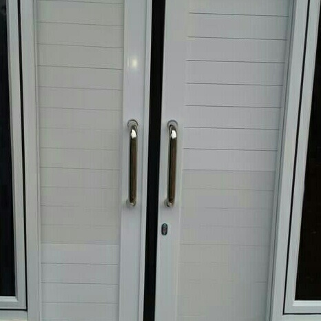 Jual pintu sliding 2 daun aluminium spandril double ukuran 205 x 140
